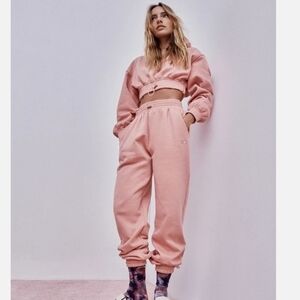 For Love & Lemons Baby For VS Josie Pink Sweatpants NWT